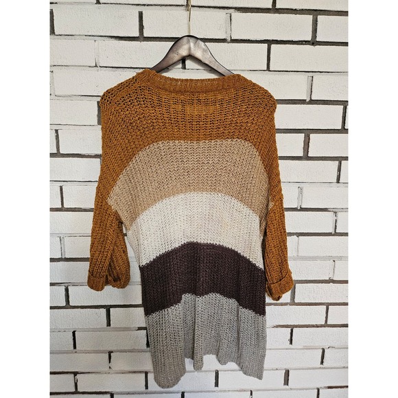 She + Sky One Size Earth Tone Sweater - Picture 3 of 3